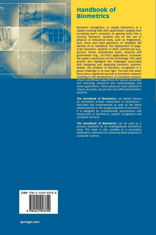 Produktbild: Handbook of Biometrics