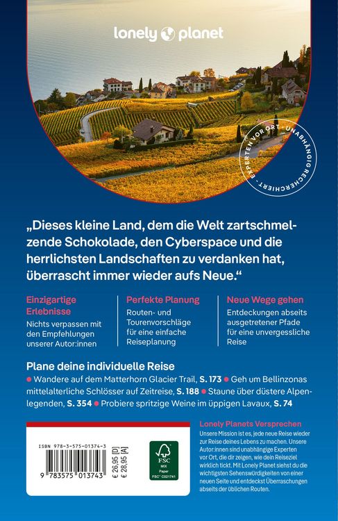 Produktbild: LONELY PLANET Reisef&uuml;hrer Schweiz