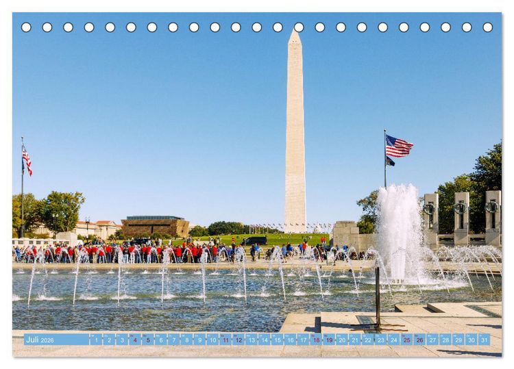 Produktbild: Washington, D.C., Hauptstadtzauber der USA (Tischkalender 2026 DIN A5 quer), CALVENDO Monatskalender