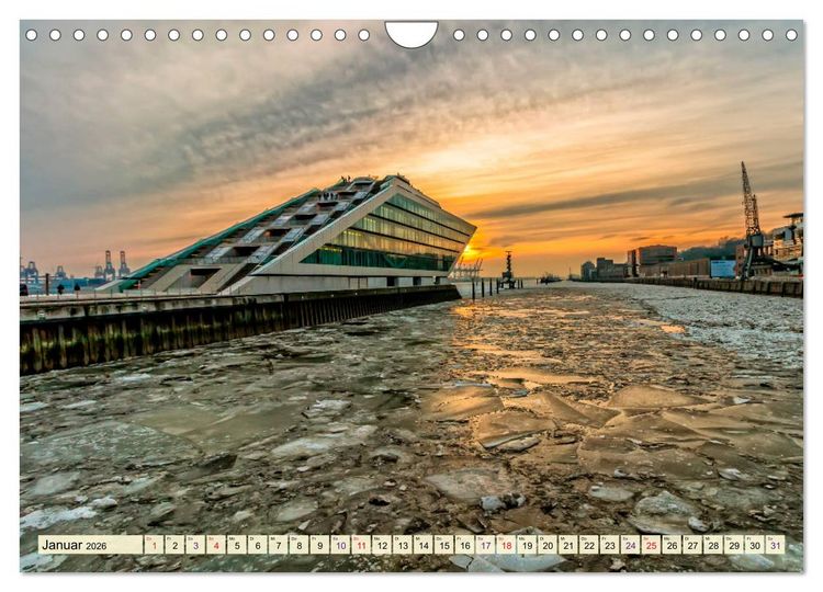 Produktbild: Hamburg - meine Stadt mit viel Herz (Wandkalender 2026 DIN A4 quer), CALVENDO Monatskalender
