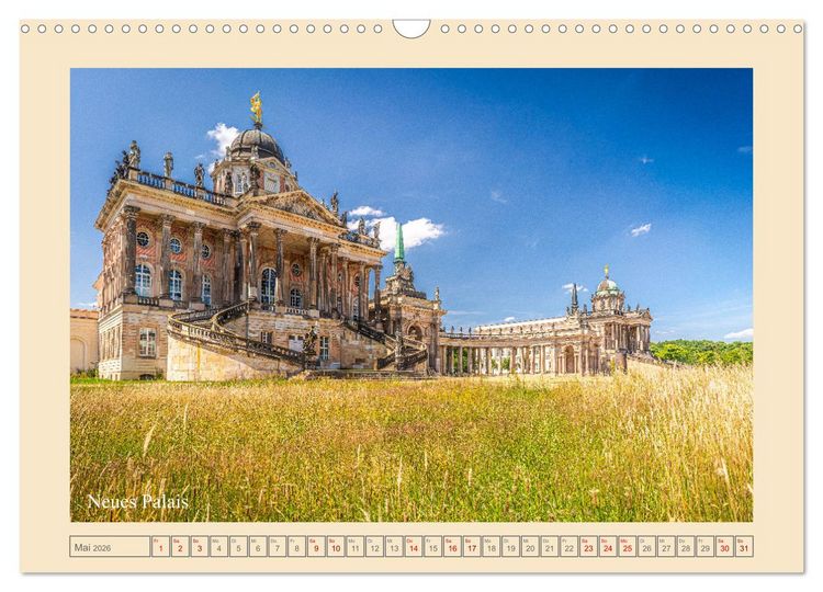 Produktbild: Potsdam - Schl&ouml;sser, Parks und der Alte Fritz (Wandkalender 2026 DIN A3 quer), CALVENDO Monatskalender