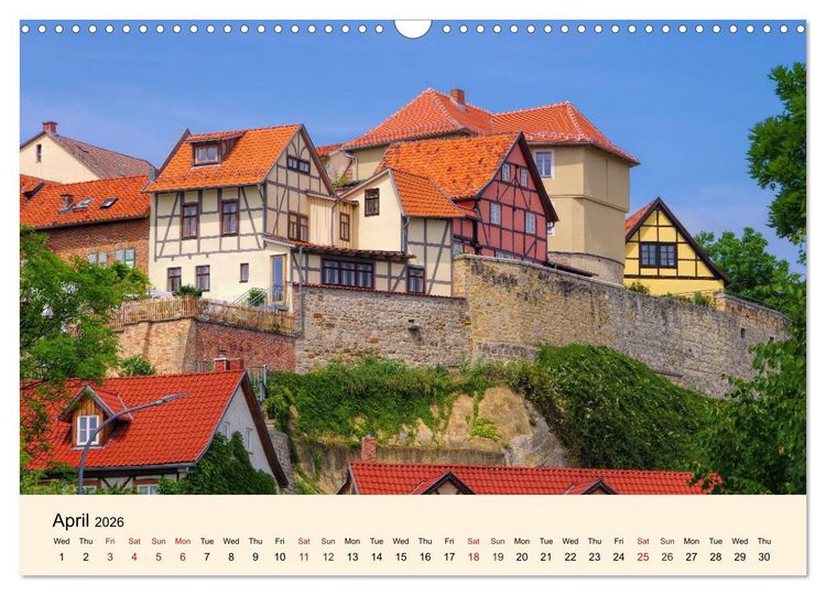 Produktbild: Quedlinburg - World Heritage Site in the Harz Mountains (Wall Calendar 2026 DIN A3 landscape), CALVENDO 12 Month Wall Calendar