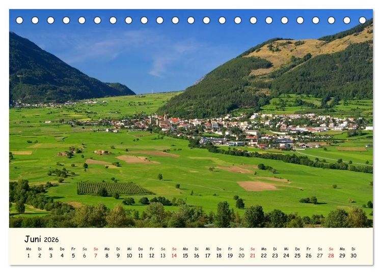 Produktbild: Vinschgau - Die Sonnenseite S&uuml;dtirols (Tischkalender 2026 DIN A5 quer), CALVENDO Monatskalender
