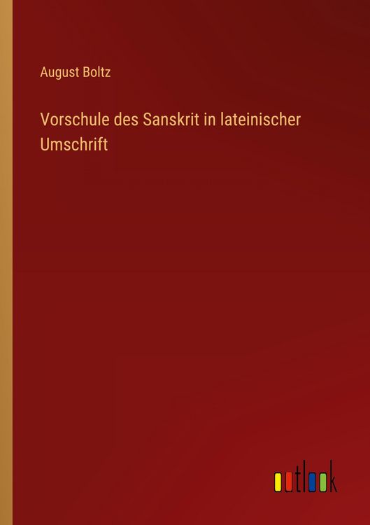 Produktbild: Vorschule des Sanskrit in lateinischer Umschrift