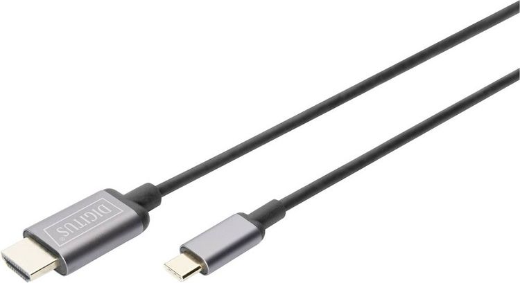 Produktbild: Digitus USB 3.2 Gen 1 (USB 3.0), USB 3.2 Gen 1 (USB 3.0) Adapterkabel [1x USB 3.2 Gen 2 Stecker C (USB 3.1), USB-C&reg; Stecker - 1x HDMI-Stecker]