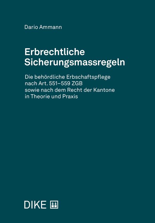 Produktbild: Erbrechtliche Sicherungsmassregeln