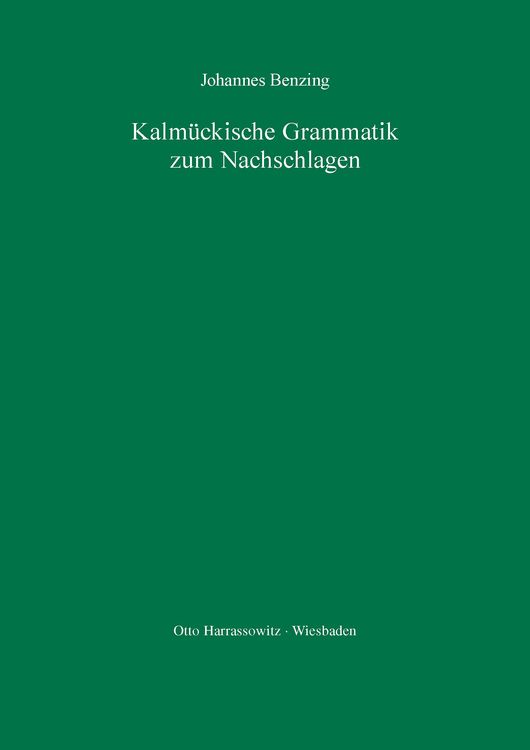 Produktbild: Kalm&uuml;ckische Grammatik zum Nachschlagen