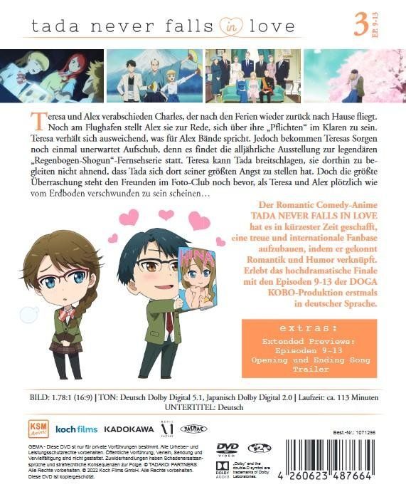Produktbild: Tada Never Falls in Love Vol. 3 (Ep. 9-13)
