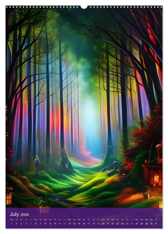 Produktbild: Prismatic Visions (High Quality Premium Wall Calendar 2026 DIN A2 portrait),CALVENDO 12 Month Wall Calendar