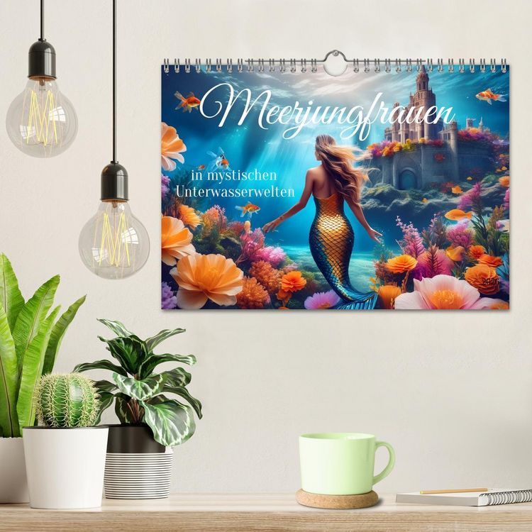 Produktbild: Meerjungfrauen in mystischen Unterwasserwelten (Wandkalender 2026 DIN A4 quer), CALVENDO Monatskalender