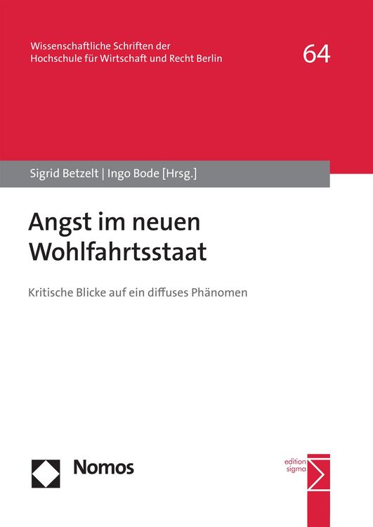 Produktbild: Angst im neuen Wohlfahrtsstaat