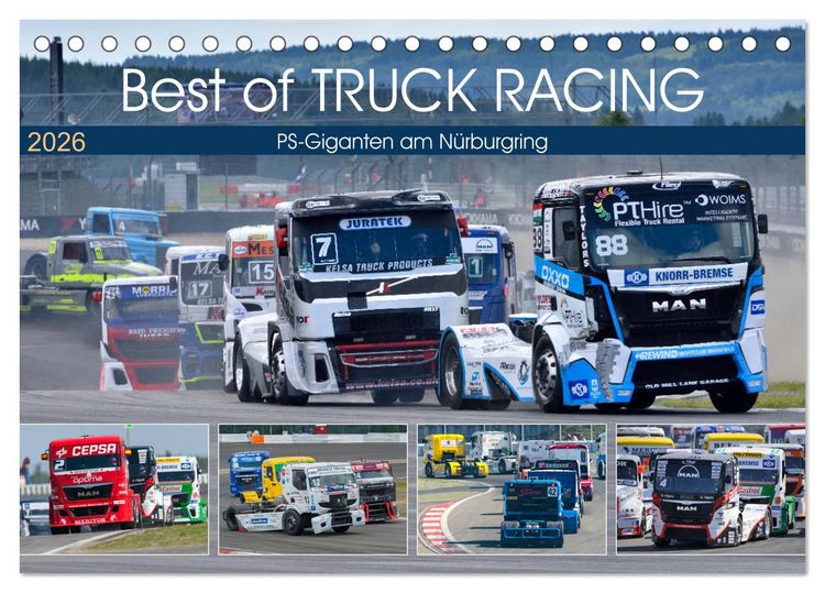 Produktbild: Best of TRUCK RACING (Tischkalender 2026 DIN A5 quer), CALVENDO Monatskalender