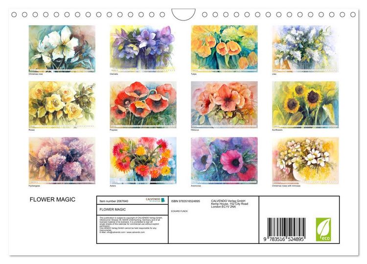 Produktbild: FLOWER MAGIC (Wall Calendar 2026 DIN A4 landscape), CALVENDO 12 Month Wall Calendar