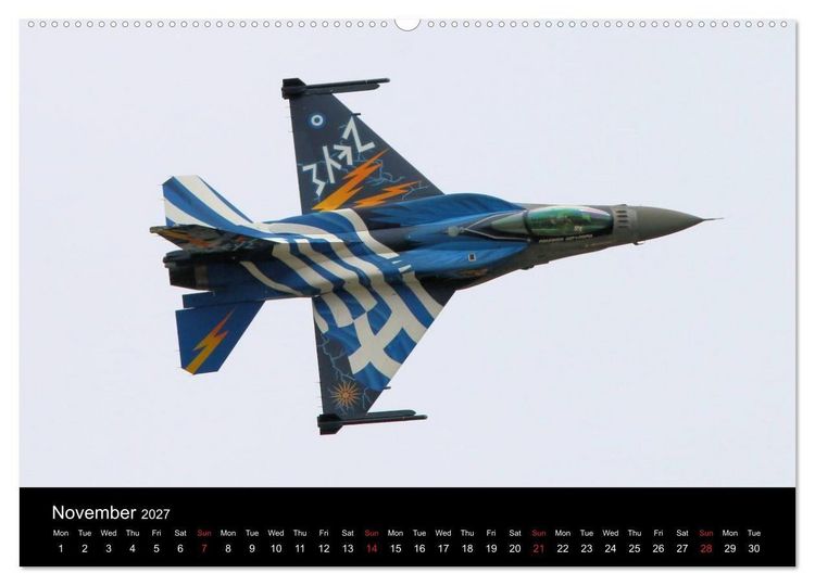 Produktbild: General Dynamics F-16 Fighting Falcon (High Quality Premium Wall Calendar 2027 DIN A2 landscape),CALVENDO 12 Month Wall Calendar