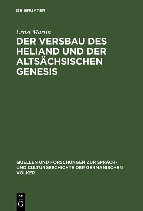 Produktbild: Der Versbau des Heliand und der alts&auml;chsischen Genesis