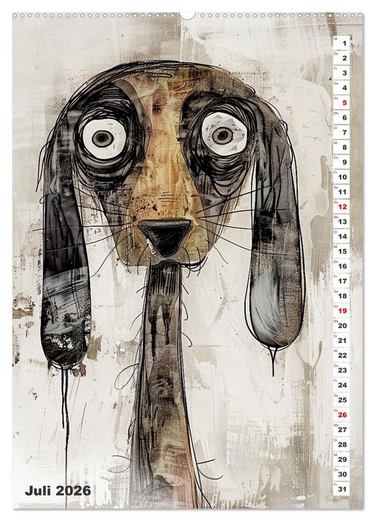 Produktbild: Hund mit Pfiff (Wandkalender 2026 DIN A2 hoch), CALVENDO Monatskalender