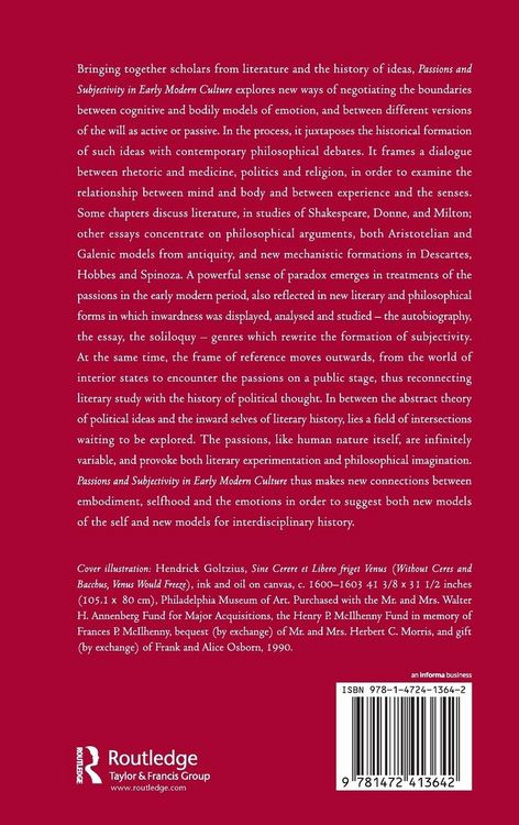 Produktbild: Passions and Subjectivity in Early Modern Culture