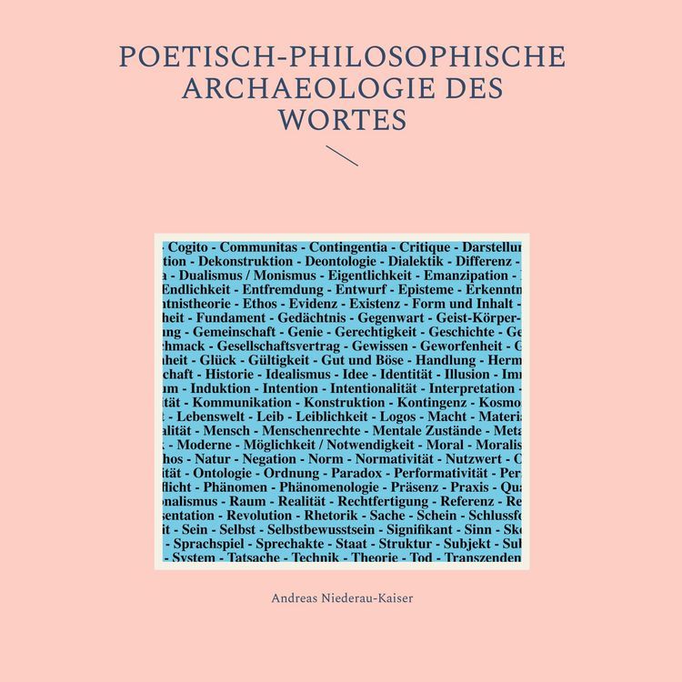 Produktbild: Poetisch-philosophische Archaeologie des Wortes