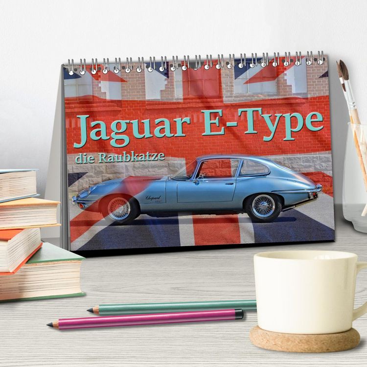 Produktbild: Jaguar E-Type - Die Raubkatze (Tischkalender 2026 DIN A5 quer), CALVENDO Monatskalender