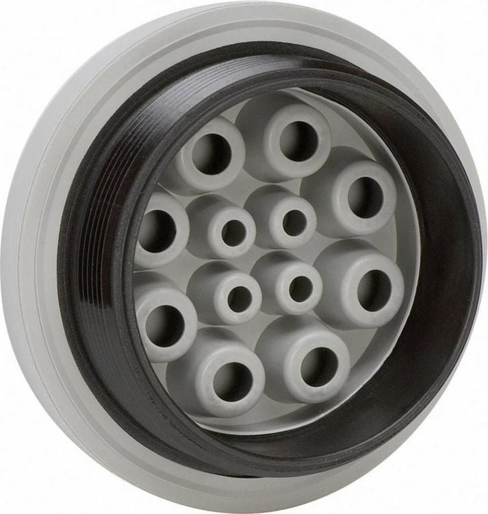 Produktbild: Icotek KEL-DPZ 40/8 Kabeldurchf&uuml;hrungsplatte Klemm-&Oslash; (max.) 10.2 mm Polyamid, Elastomer Grau 1 St.