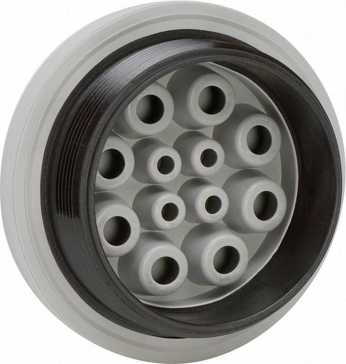 Produktbild: Icotek KEL-DPZ 50/10 Kabeldurchf&uuml;hrungsplatte Klemm-&Oslash; (max.) 22.2 mm Polyamid, Elastomer Grau 1 St.