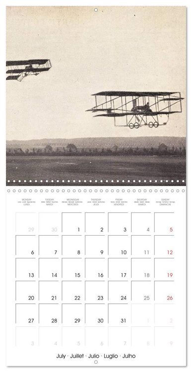 Produktbild: Biplanes on historic postcards (Wall Calendar 2026 12 &times; 12 Inch) CALVENDO 12 Month Wall Calendar