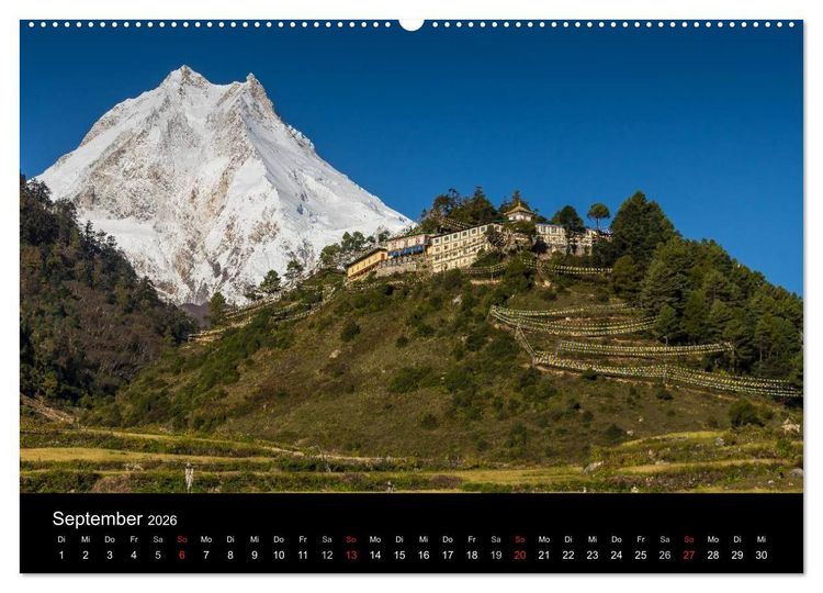 Produktbild: Himalaya - Dach der Welt (hochwertiger Premium Wandkalender 2026 DIN A2 quer), Kunstdruck in Hochglanz