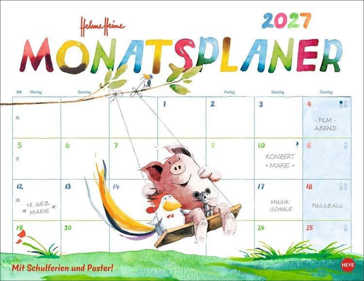 Produktbild: Helme Heine: Monatsplaner 2027
