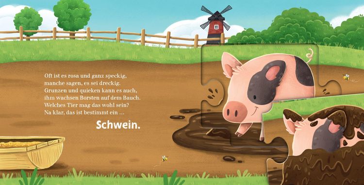 Produktbild: Nanu, welches Tier versteckt sich hier? Ein Bauernhof-Puzzle-Buch