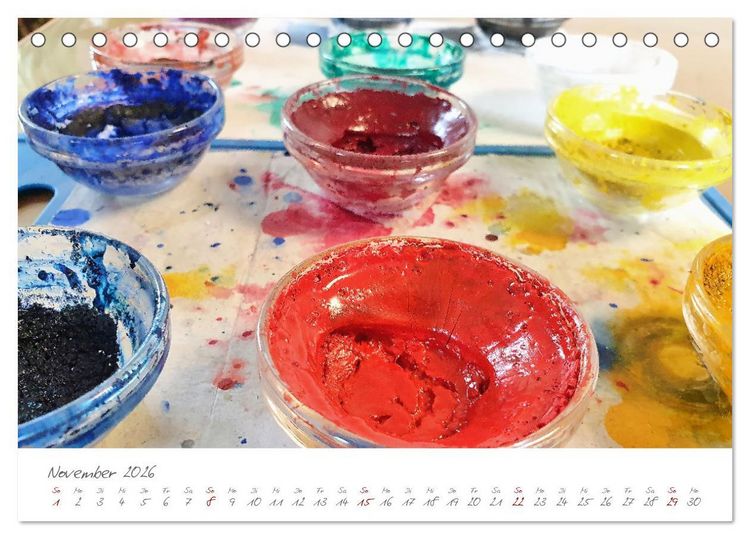 Produktbild: Atelierimpressionen - Des K&uuml;nstlers Handwerkzeug im Portrait (Tischkalender 2026 DIN A5 quer), CALVENDO Monatskalender