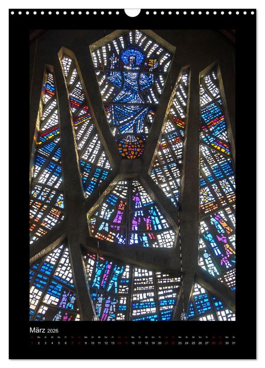 Produktbild: Kirchenfenster - Sakrale Glaskunst (Wandkalender 2026 DIN A3 hoch), CALVENDO Monatskalender