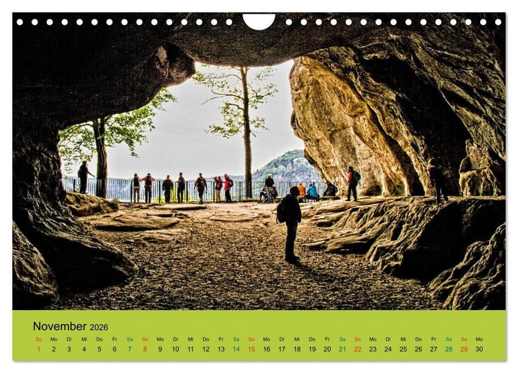 Produktbild: Im Elbsandstein - S&auml;chsisch-b&ouml;hmische Schweiz (Wandkalender 2026 DIN A4 quer), CALVENDO Monatskalender