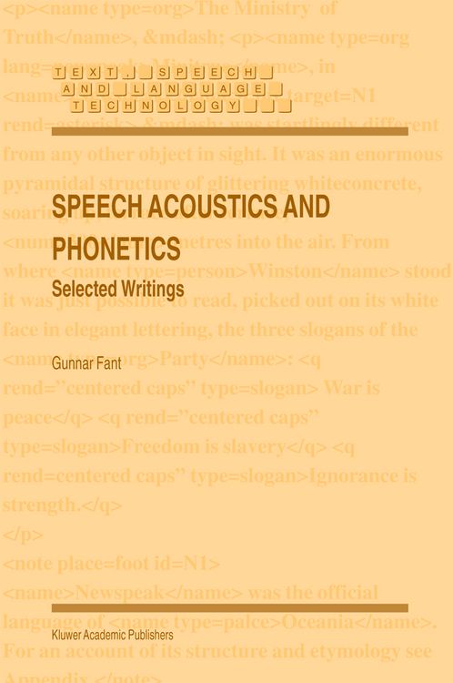 Produktbild: Speech Acoustics and Phonetics