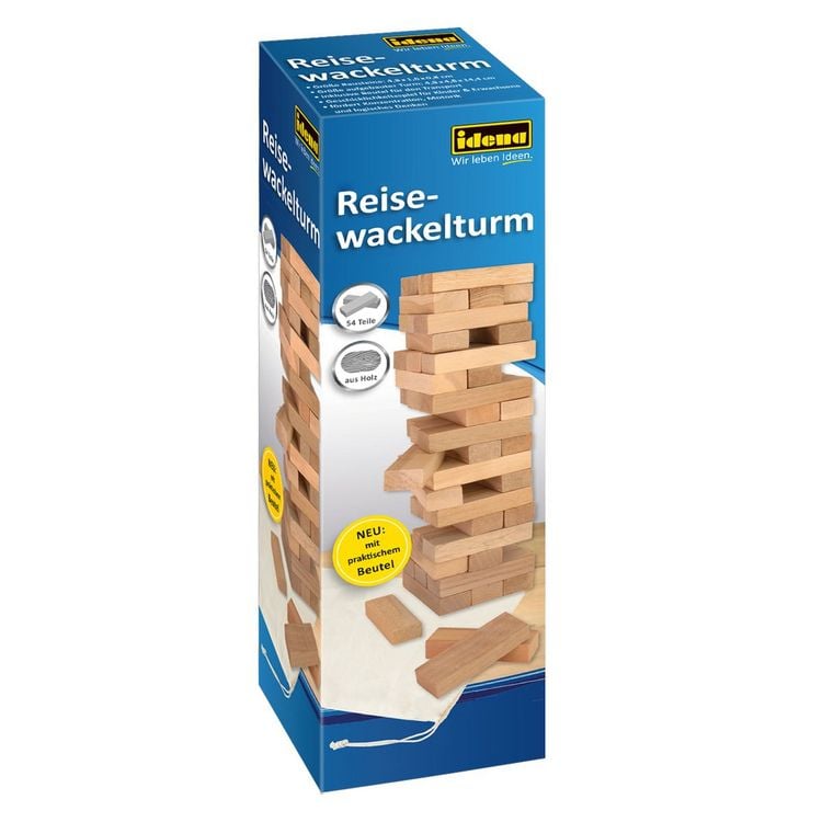 Produktbild: Idena Reisewackelturm 15x5x5cm 54 Teile
