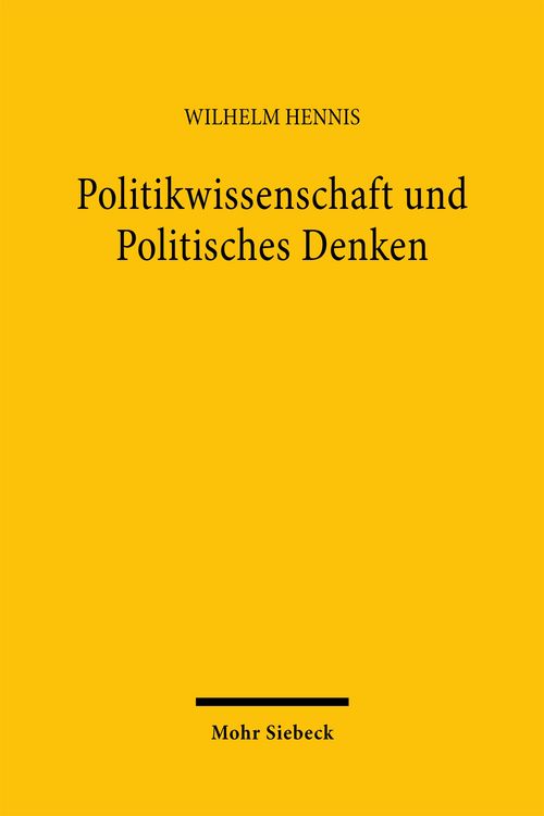 Produktbild: Politikwissenschaft und Politisches Denken