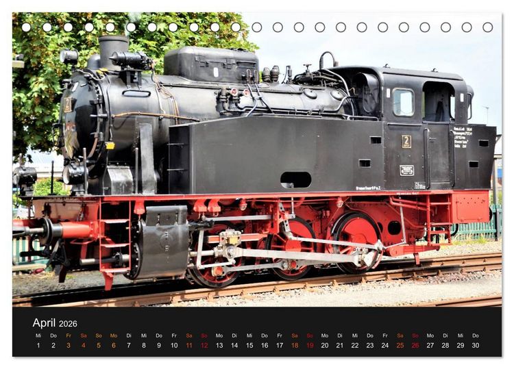 Produktbild: Dampflok-Nostalgie - 2026 schwergewichtige Lokomotiven (Tischkalender 2026 DIN A5 quer), CALVENDO Monatskalender