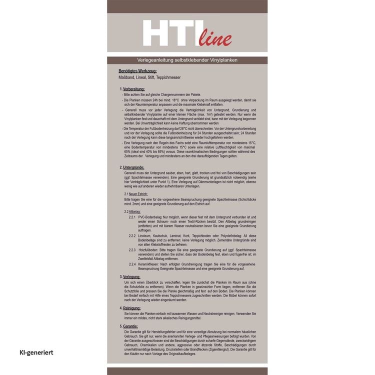 Produktbild: HTI-Living HTI-Living Selbstklebender PVC-Boden Hellgrau Einfach. Schnell. Stilvoll.