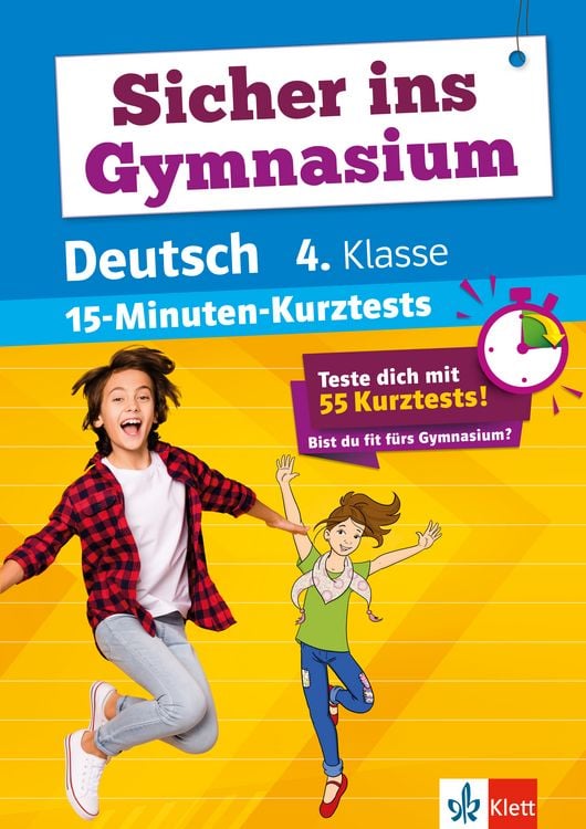 Produktbild: Klett Sicher ins Gymnasium 15-Minuten-Kurztests Deutsch 4. Klasse