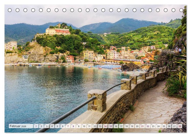 Produktbild: Cinque Terre - F&uuml;nf malerische D&ouml;rfer an der ligurischen K&uuml;ste (Tischkalender 2026 DIN A5 quer), CALVENDO Monatskalender