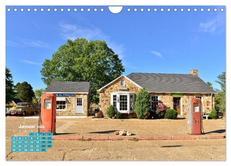 Produktbild: Historic Route 66 - National Scenic Byway (Wandkalender 2026 DIN A4 quer), CALVENDO Monatskalender