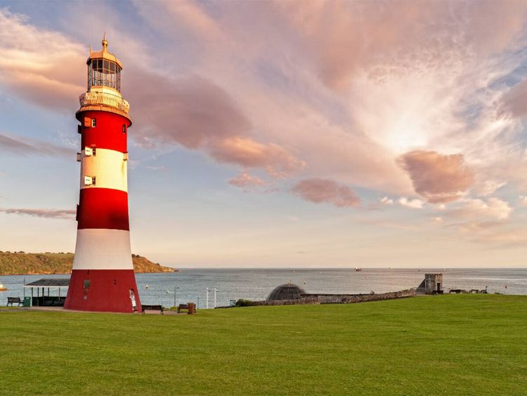Produktbild: CALVENDO Puzzle Leuchtturm Plymouth | 1000 Teile Lege-Gr&ouml;&szlig;e 64x48cm Foto-Puzzle f&uuml;r gl&uuml;ckliche Stunden