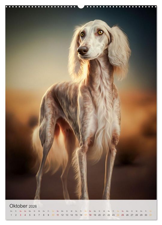 Produktbild: Persischer Windhund (hochwertiger Premium Wandkalender 2026 DIN A2 hoch), Kunstdruck in Hochglanz