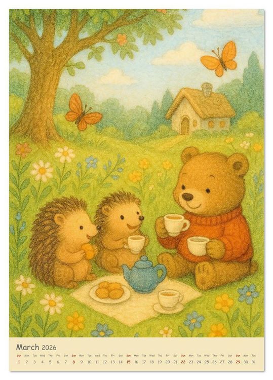 Produktbild: A year like a soft pillow - Animal moments of wellbeing (Desk Calendar 2026 DIN A5 portrait), CALVENDO 12 Month DeskCalendar