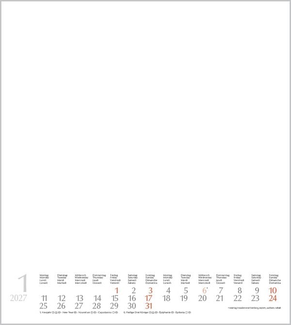 Produktbild: Foto-Malen-Basteln Bastelkalender wei&szlig; 2027