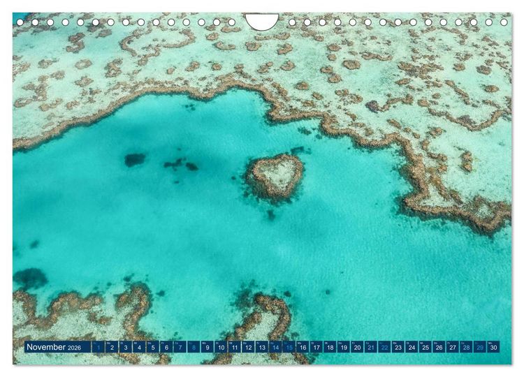 Produktbild: Great Barrier Reef und die Whitsundays (Wandkalender 2026 DIN A4 quer), CALVENDO Monatskalender