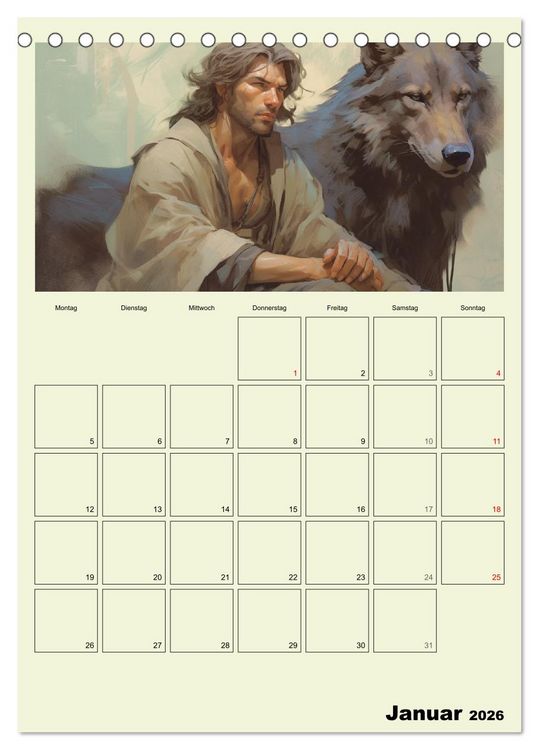 Produktbild: Im Zauberwald. Mystische Fabelwesen (Tischkalender 2026 DIN A5 hoch), CALVENDO Monatskalender