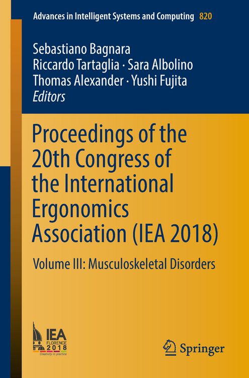 Produktbild: Proceedings of the 20th Congress of the International Ergonomics Association (IEA 2018)