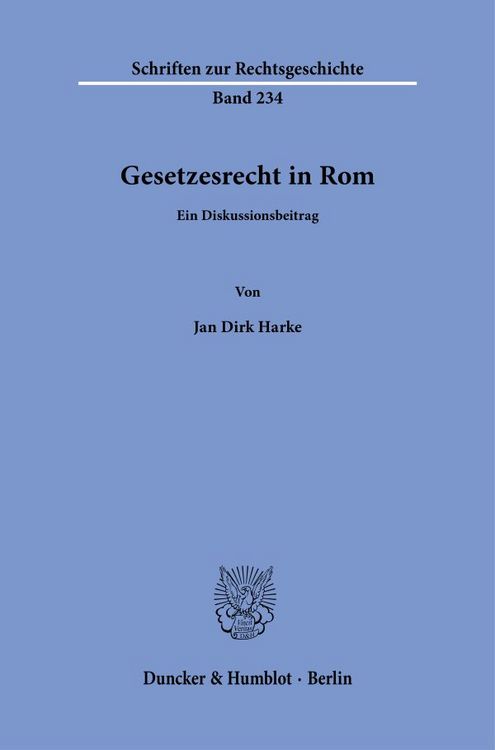 Produktbild: Gesetzesrecht in Rom