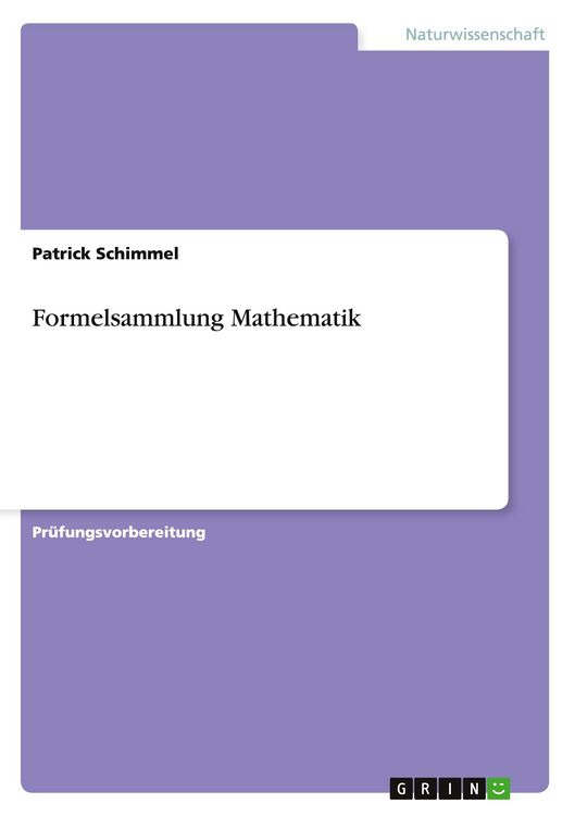 Produktbild: Formelsammlung Mathematik