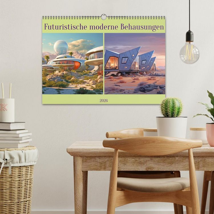 Produktbild: Futuristische moderne Behausungen (Wandkalender 2026 DIN A3 quer), CALVENDO Monatskalender
